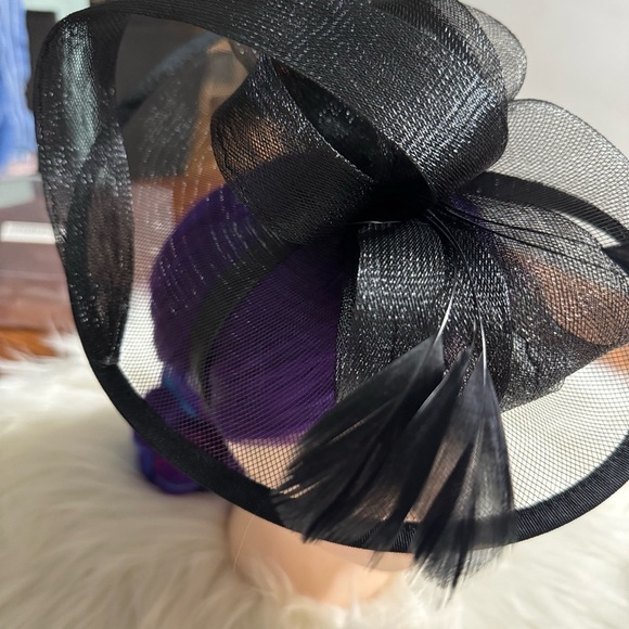 Elegant Black Fascinator, New - Picture 2 of 7